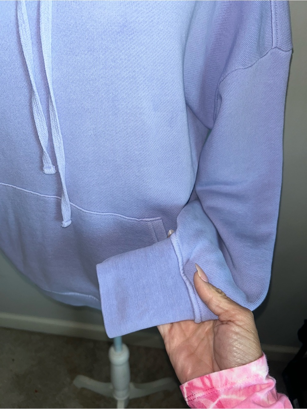 NEW 78&Sunny Relaxed Lavender Pullover Oversized Hoodie Sz S - Picture 3 of 7